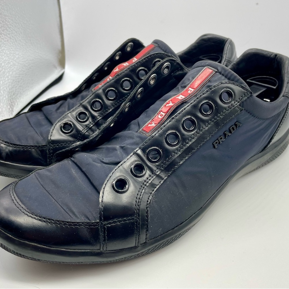 Prada Nylon/Leather Sneakers